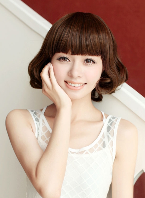 八款韩式短发蛋卷头图片 变成精致小脸俏丽女人