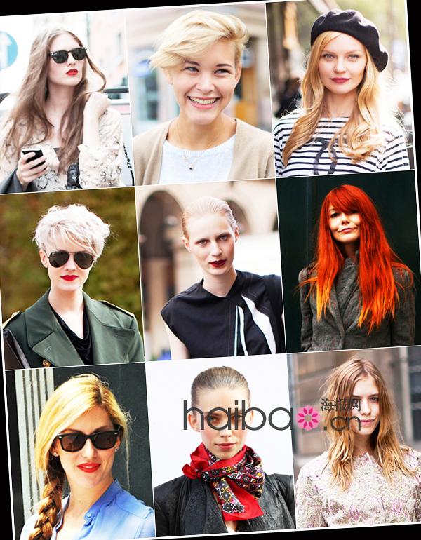 欧美街拍达人完美妆发示范：是红唇抢镜，还是美发加分？