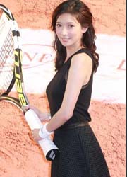 体坛宝贝图片赏析 林志玲变身网球女郎显性感