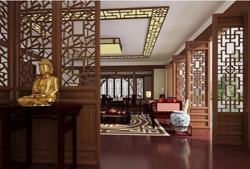 中式风格别墅装修效果图 古色古香的精美装饰欣赏