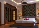 东南亚卧室床头背景墙装修效果图 带你体验浓烈异域情怀