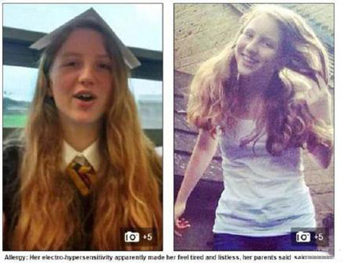 英国15岁少女wifi过敏自杀 表现出电磁波过敏症