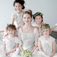 小清新新娘婚纱礼服图片 甜蜜新娘的幸福时刻