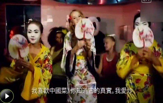 外国神曲中国菜歌词 萌妹子艾莉森古德竟穿和服说爱中国菜
