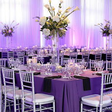 户外紫色婚礼现场布置 浪漫唯美就以紫色为主