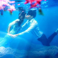 水下婚纱照怎么拍 注意水中摄影的相关事宜