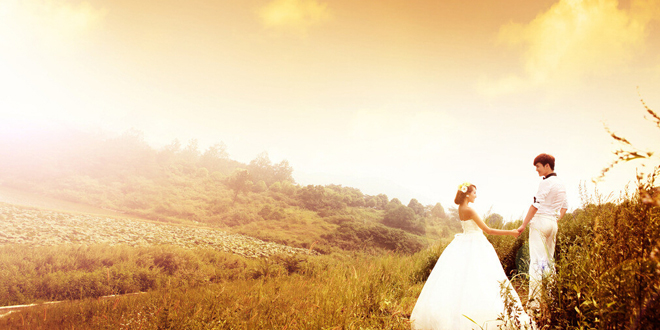 纯背景韩式婚纱照拍摄要点 七大风格盘点