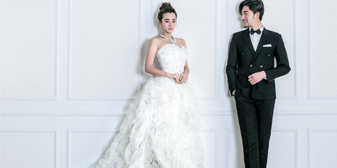 韩式婚纱照造型 诠释温柔恬静之美