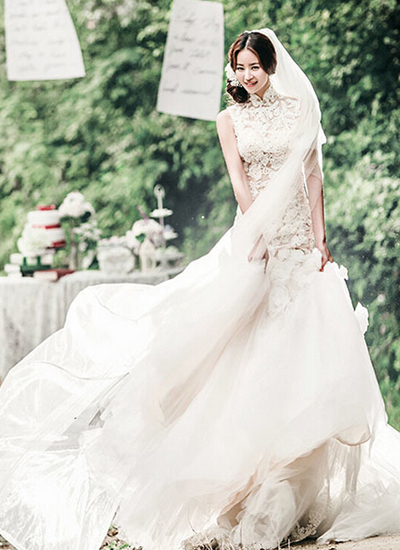 韩式婚纱照新娘造型特点 整体造型欣赏